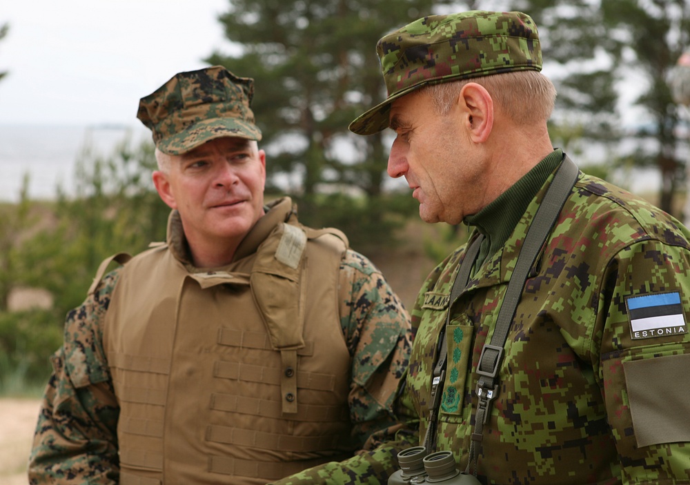 Marines, Estonians Take Beach During Amphibious Interoperability Demonstration