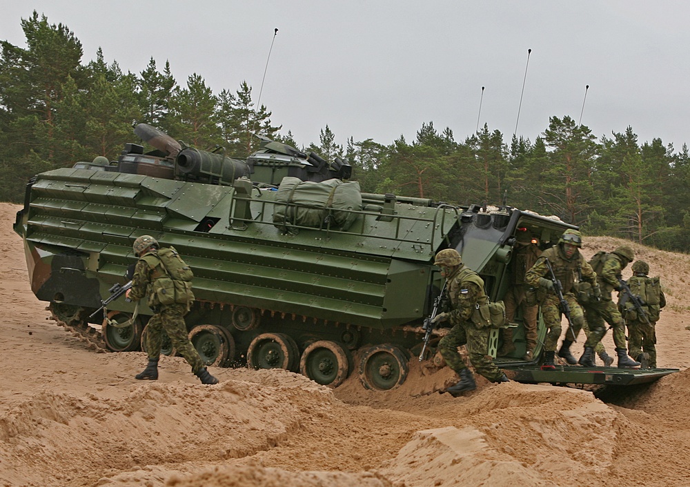 Marines, Estonians Take Beach During Amphibious Interoperability Demonstration