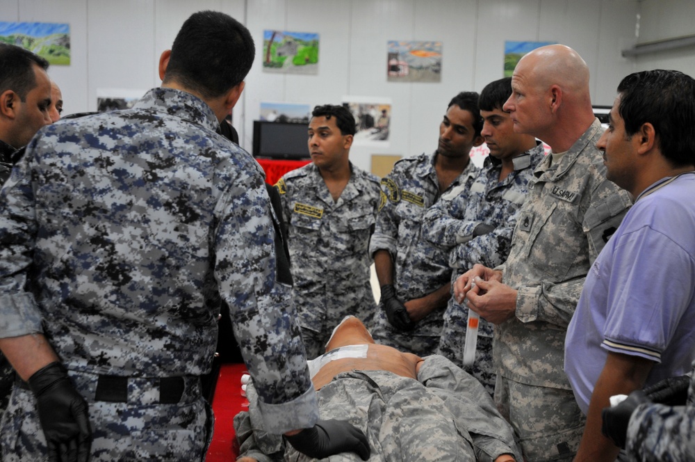 72nd IBCT and Iraq's Federal Police Team Up for Tactical Field Care Training in Baghdad