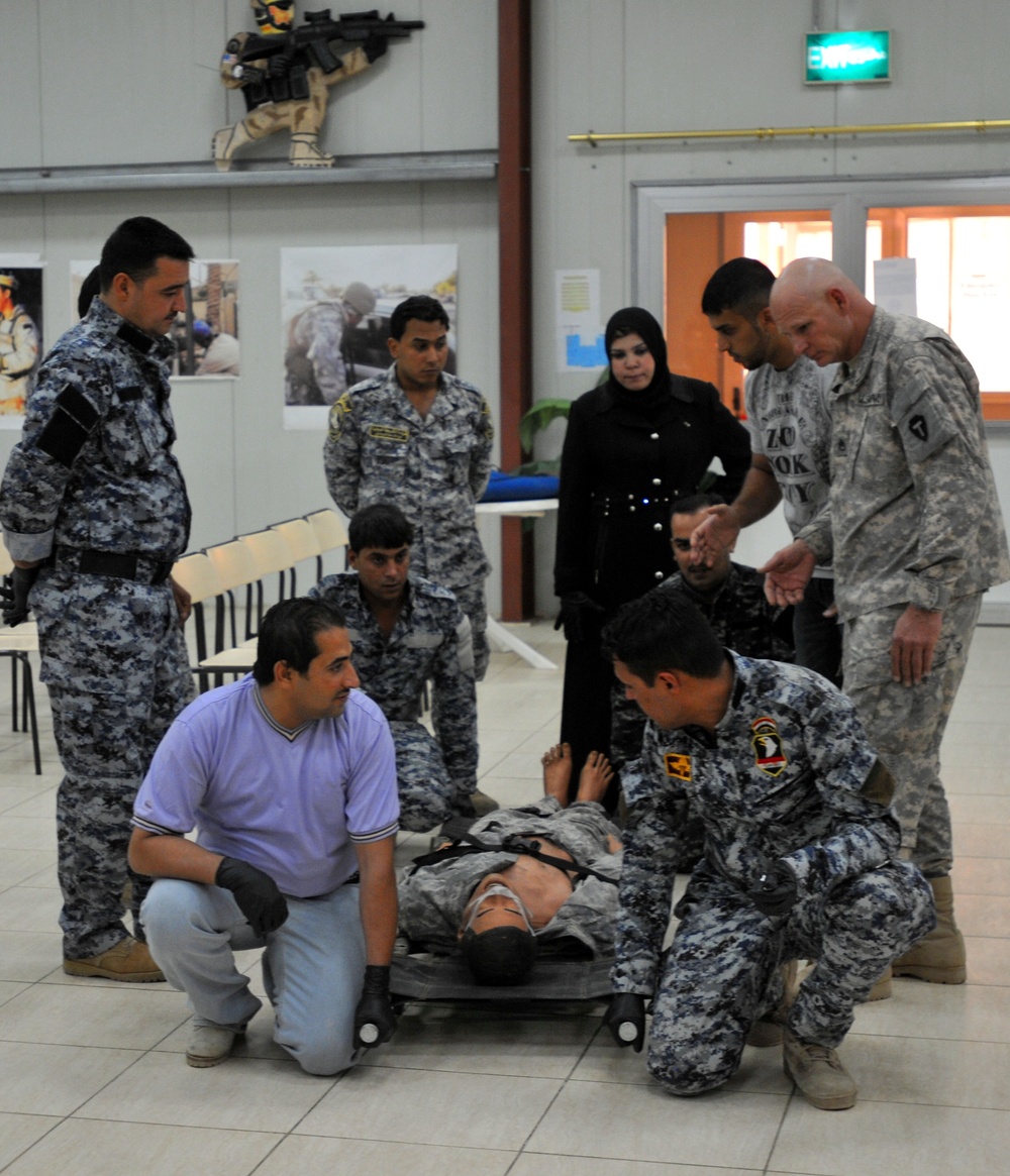 72nd IBCT and Iraq's Federal Police Team Up for Tactical Field Care Training in Baghdad