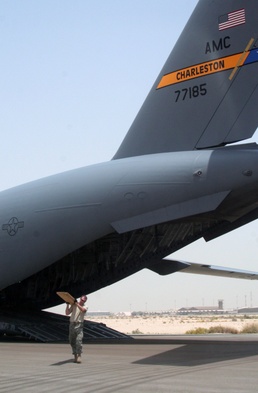 Jamestown Native, Deployed From Joint Base Andrews, Coordinates Aerial Port Operations Support for Southwest Asia Base