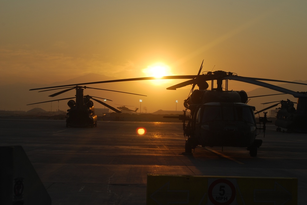 Last Morning of 2009 on Bagram Airfield, Afghanistan