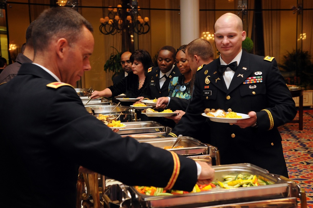 Soldiers Celebrate Army Birthday at Qatar Hotel