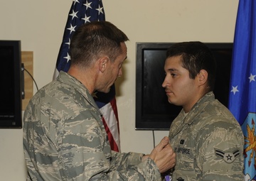 455th ESFS Airman Receives Purple Heart