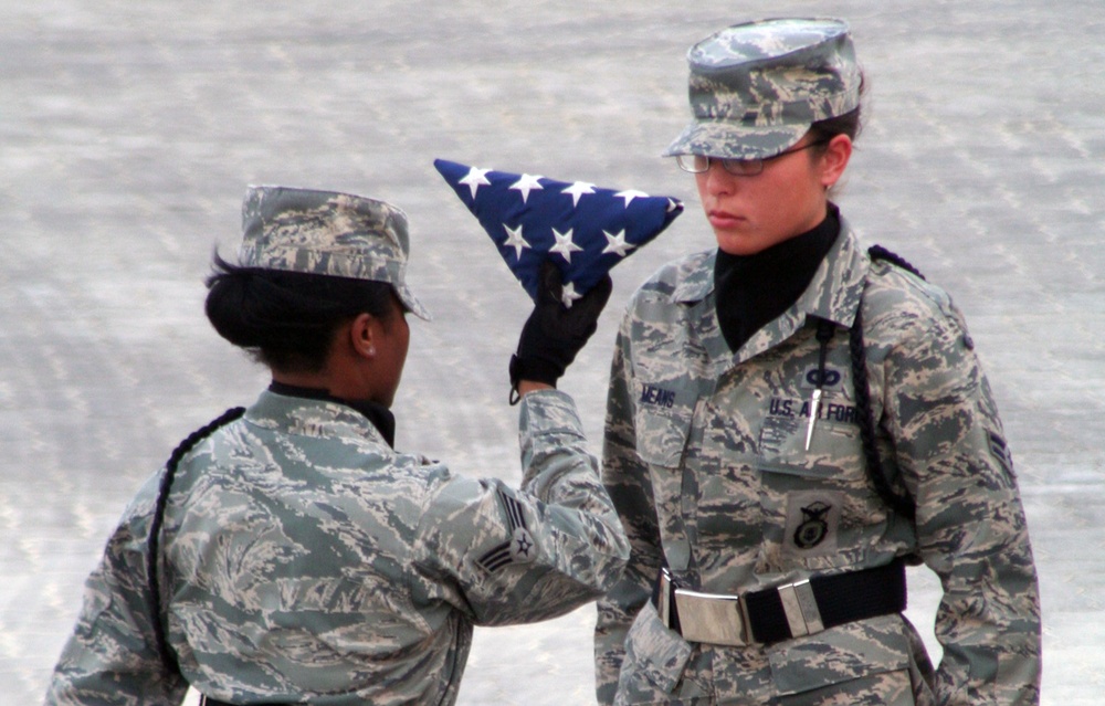 Operations Airmen Lead Deployed Retreat Ceremony in Southwest Asia