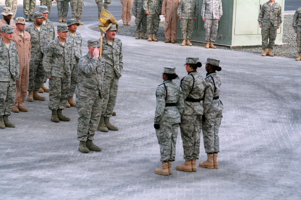 Operations Airmen Lead Deployed Retreat Ceremony in Southwest Asia