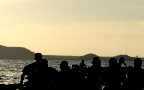 Competitors Dive Into Action During Fuerzas Comando Aquatic Event