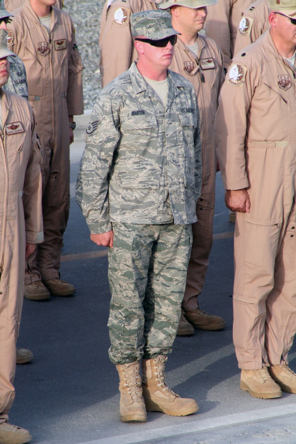 Deployed AWACS Airmen Lead Deployed Retreat Ceremony for 380th AEW