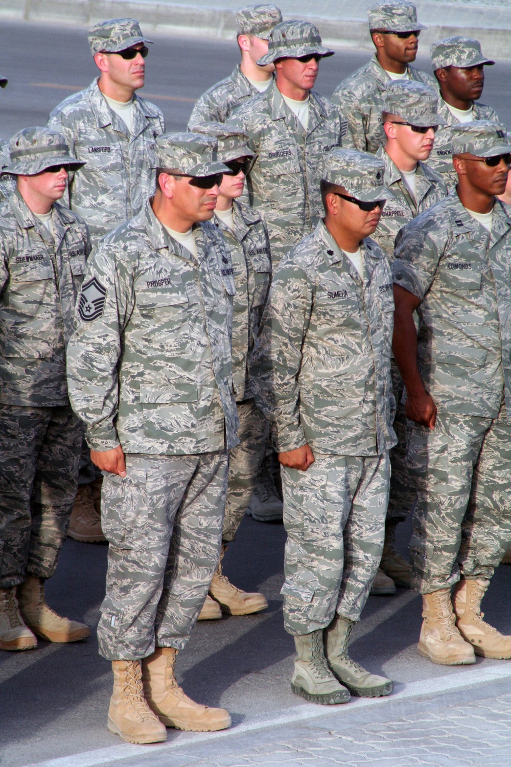 Deployed AWACS Airmen Lead Deployed Retreat Ceremony for 380th AEW