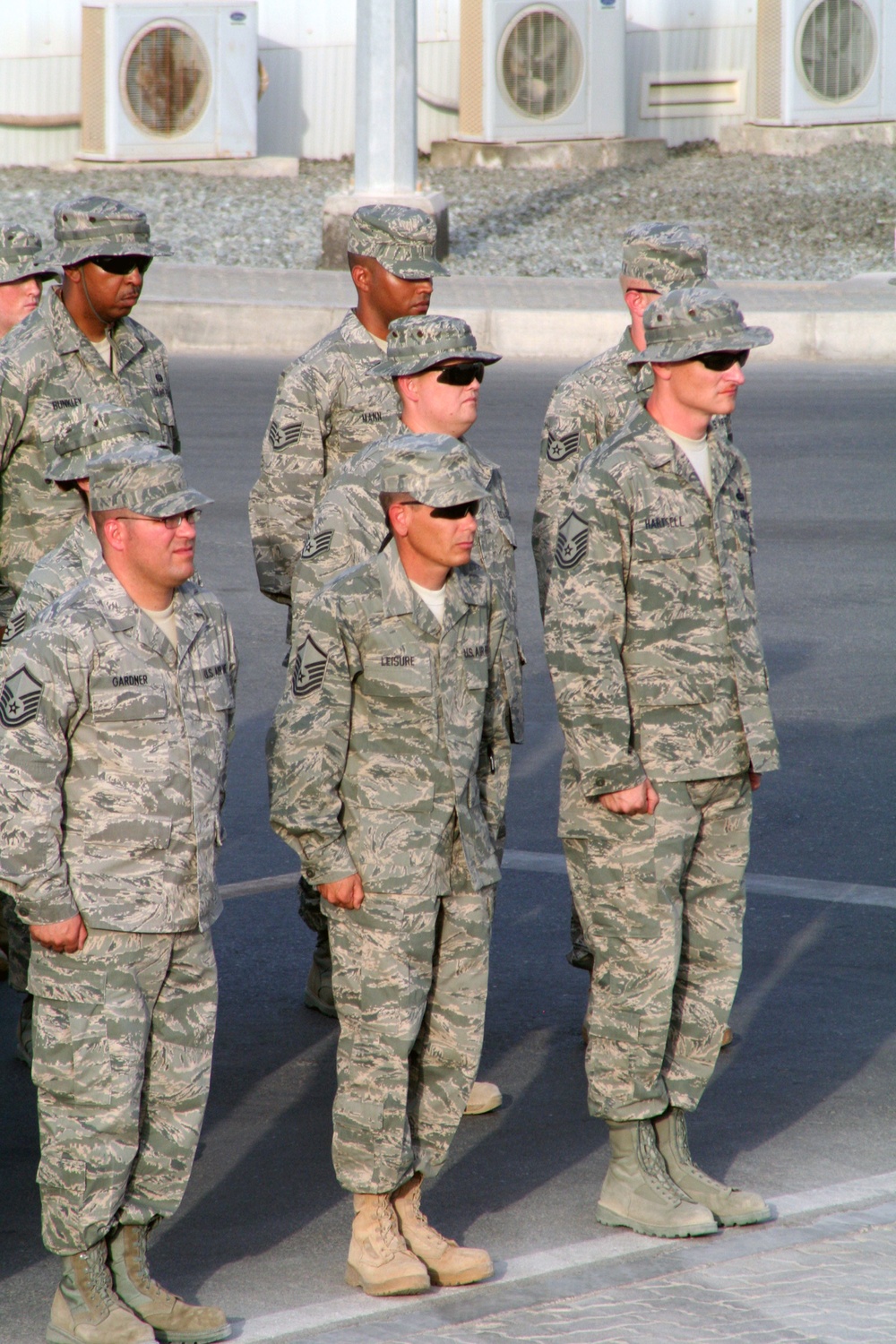 Deployed AWACS Airmen Lead Deployed Retreat Ceremony for 380th AEW