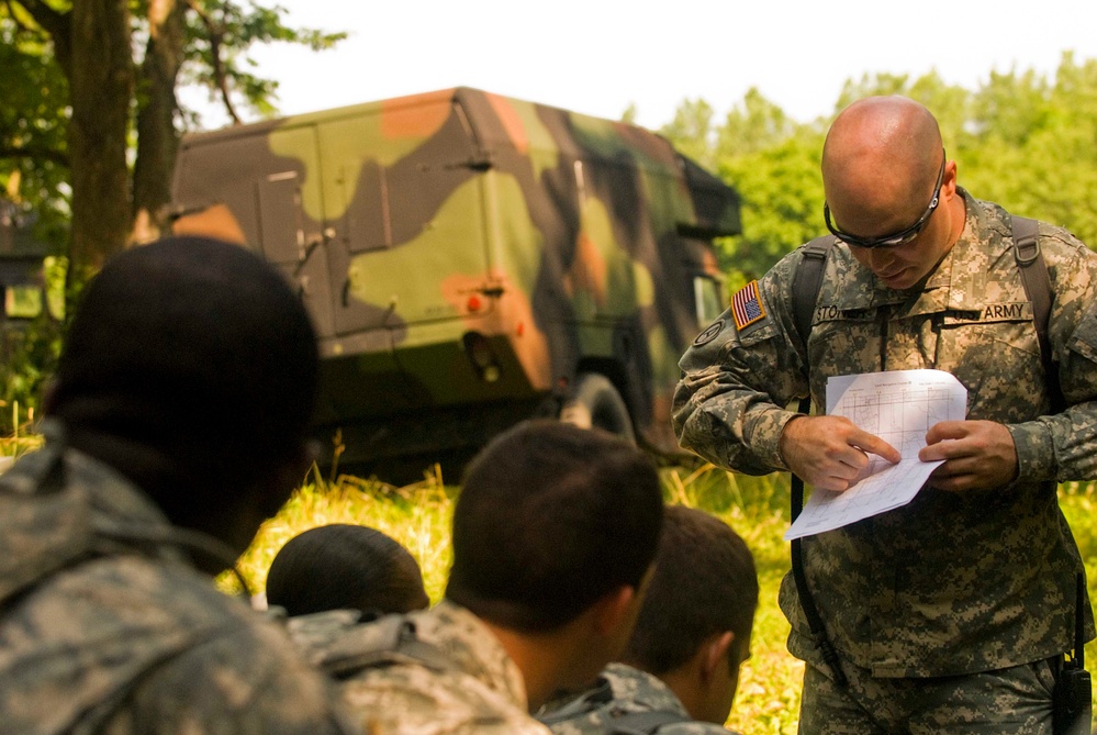 738th ASMC negotiates land navigation course, Camp Atterbury