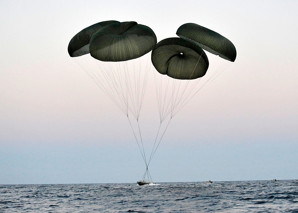Maritime craft aerial deployment system exercise