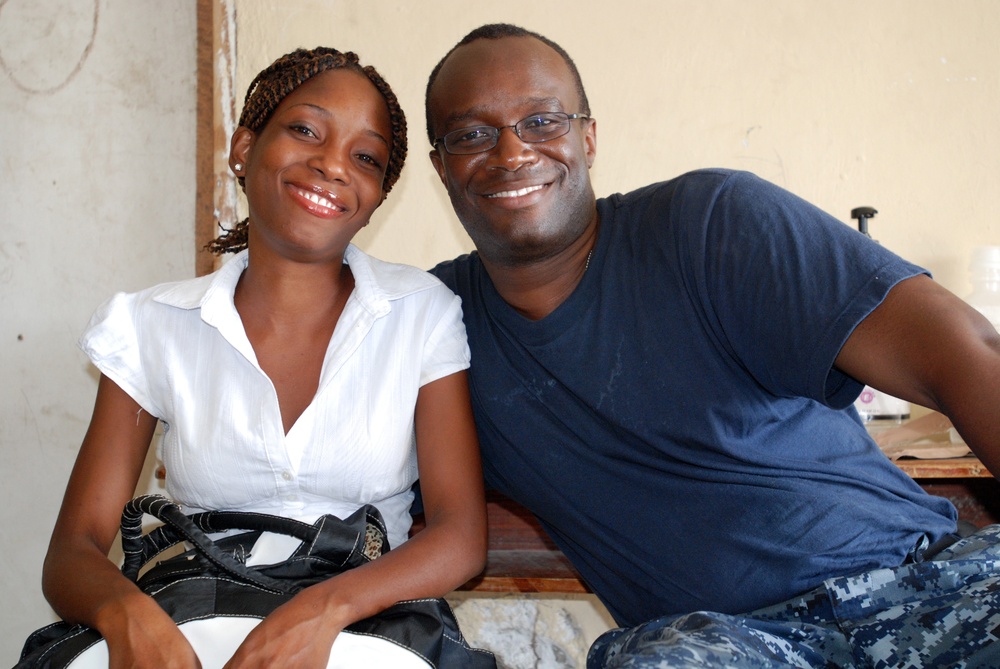 Sailor Reunites With His Sister While Training in Haiti