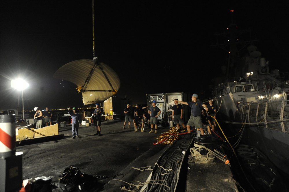 USS Sullivans CPP blade change out