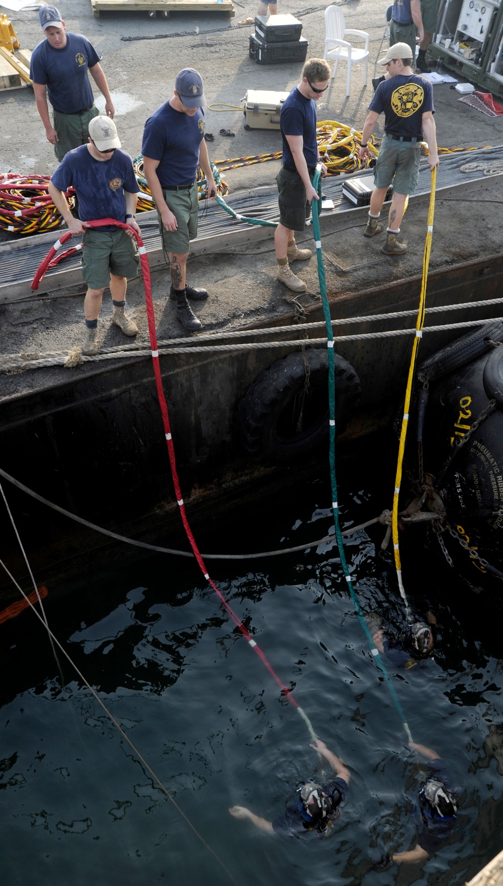 USS Sullivans CPP blade change out