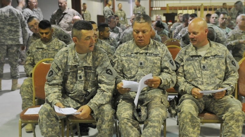 1-141 IN, 72nd IBCT, NCO holds Induction Ceremony in Baghdad