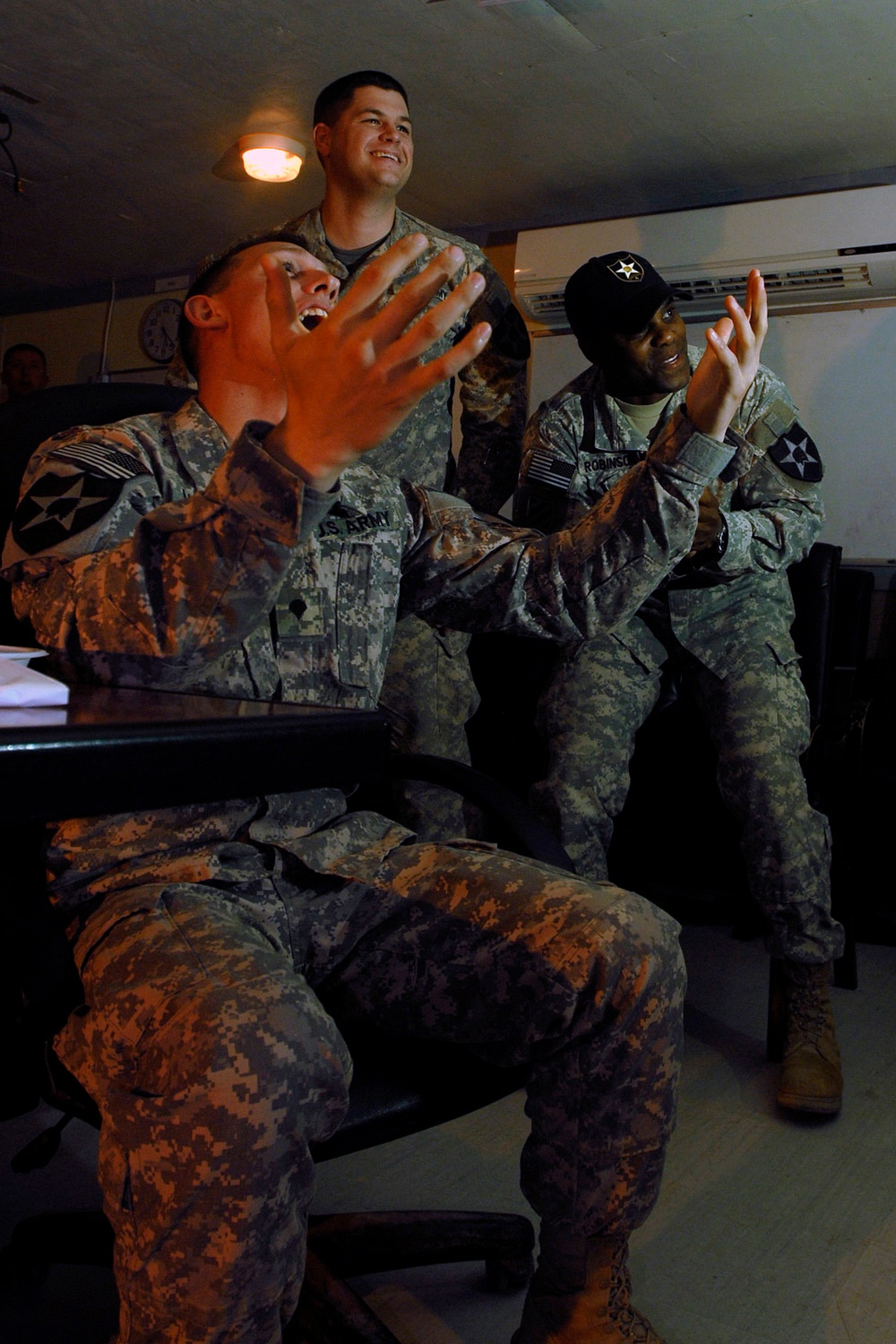 Raider Brigade Soldiers cheer on Team USA in World Cup