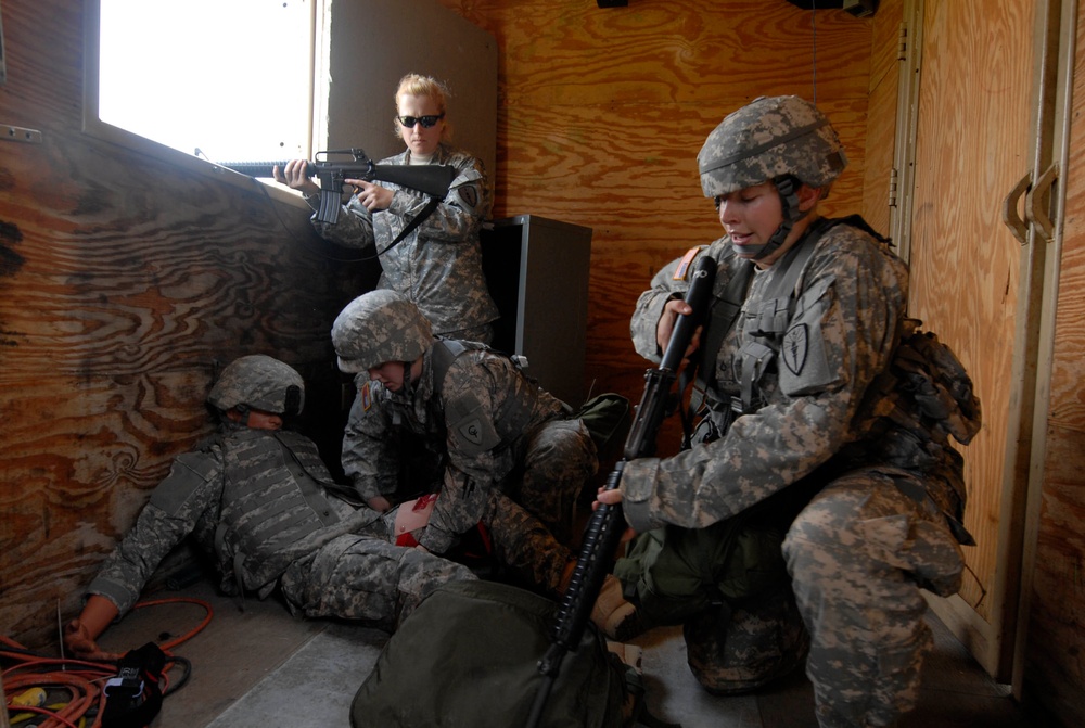 Combat Medics React to Simulated Ambush, Camp Atterbury