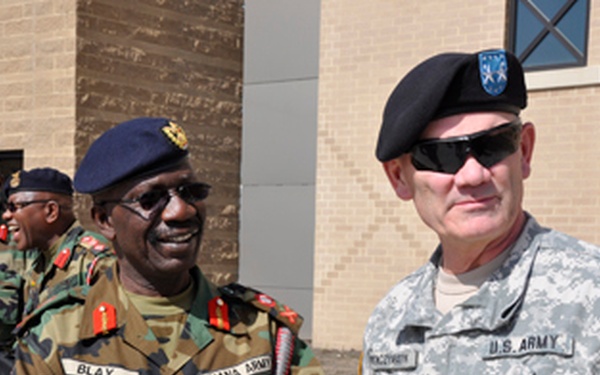 Generals Make Friendly, Cross-Cultural Bet on World Cup