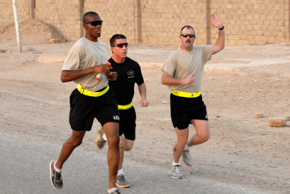 Soldiers in Baghdad run 12K to raise awareness for cause at home