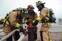 Military Firefighters Receive Real World Training
