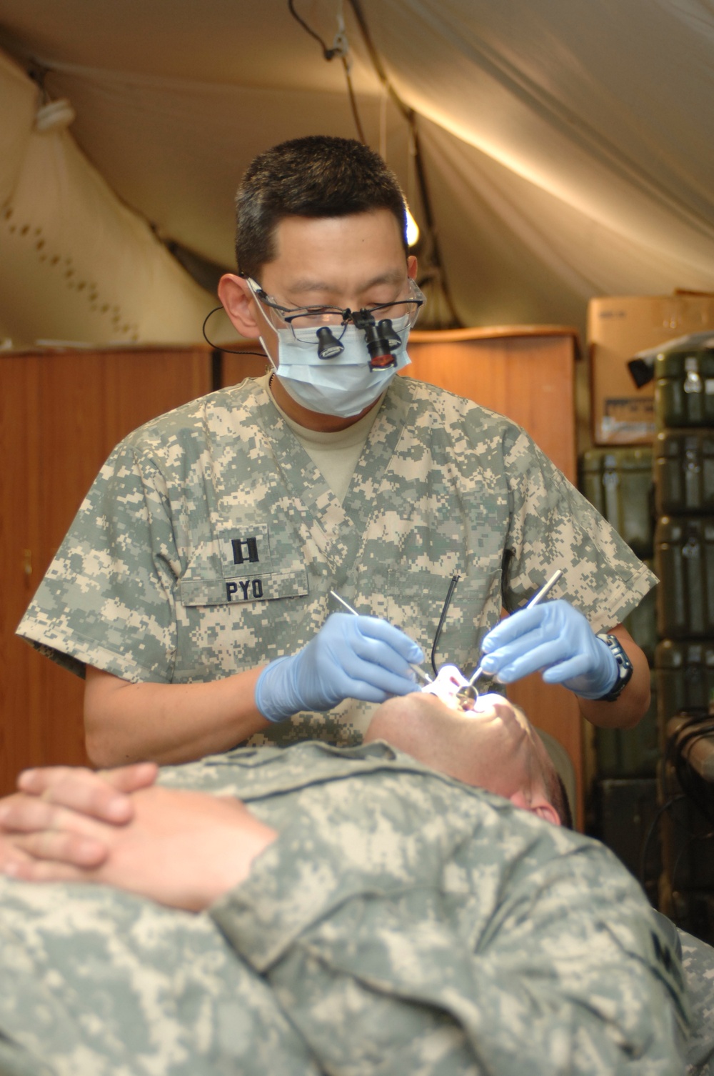 Dentist Conducts Checks on Bagram Airfield