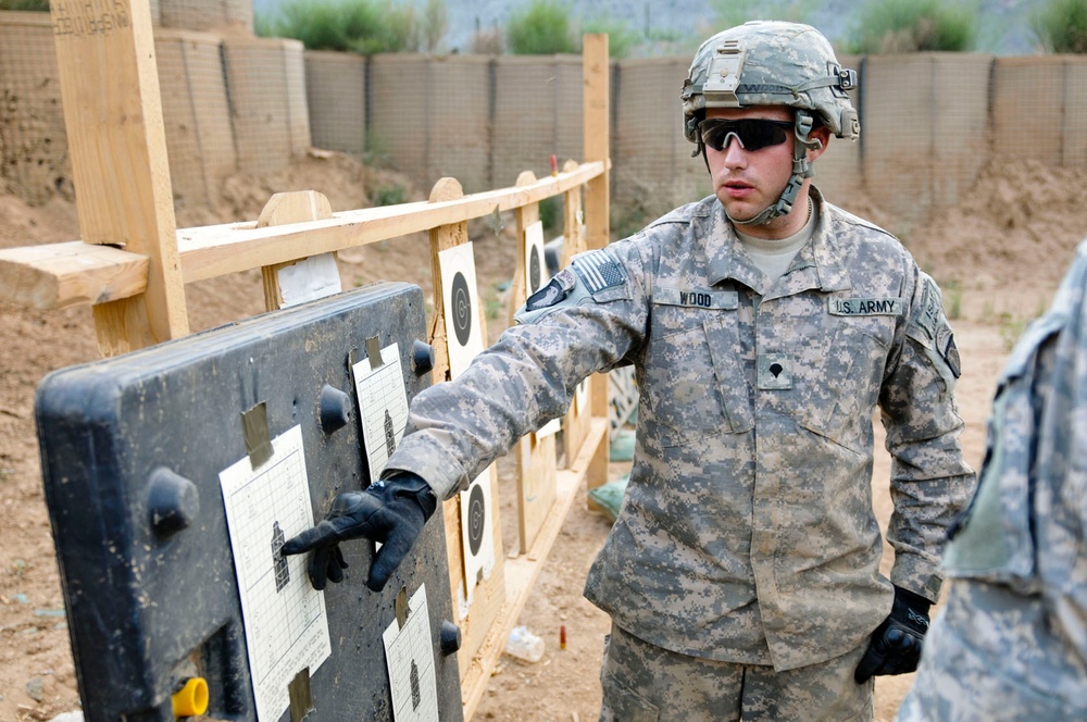 Cavalry Soldiers Maintain Their Zero at FOB Bostick