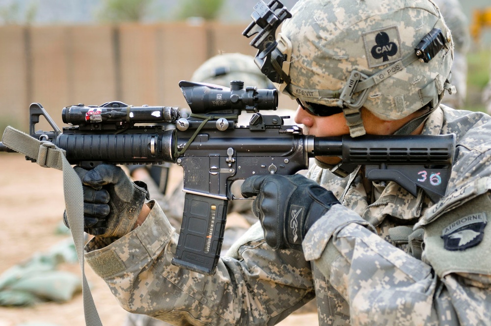 Cavalry Soldiers Maintain Their Zero at FOB Bostick