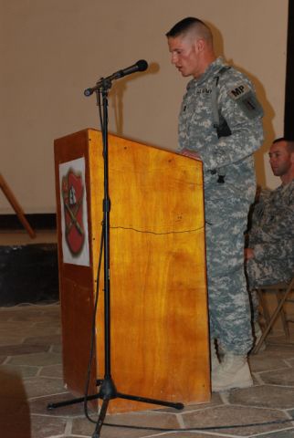 1-10 FA Pays Respects to Fallen Warrior