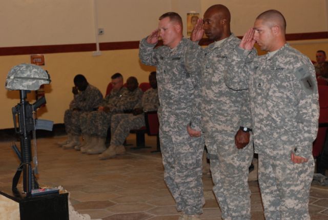 1-10 FA Pays Respects to Fallen Warrior