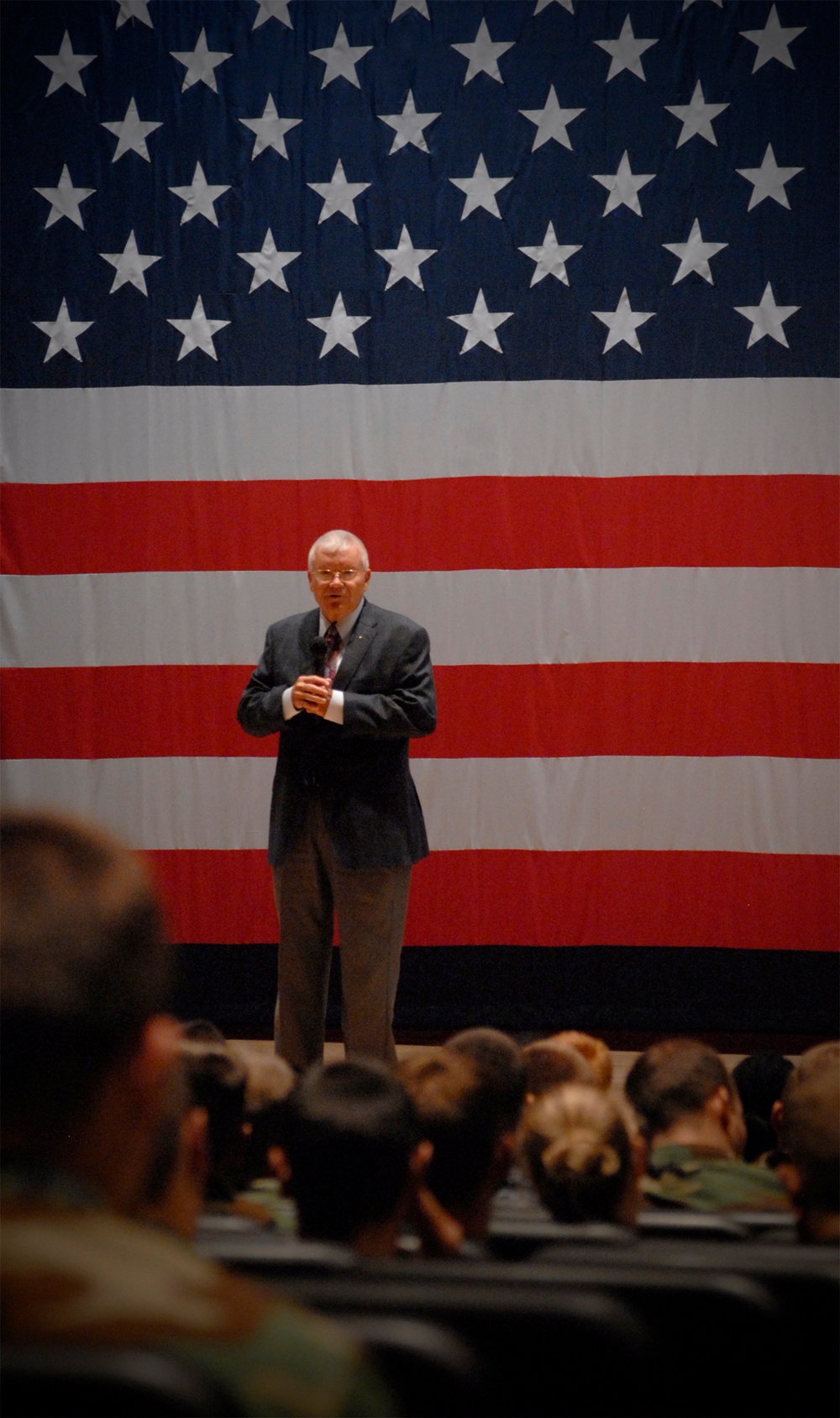 Former Astronaut speaks to Sailors