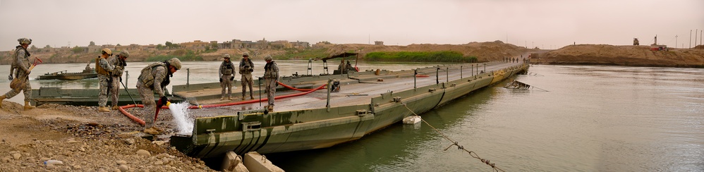 Bridge Over River Tigris: 239th MR Bridge Company Remove Tigris River Bridge