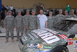 North Dakota Soldier at Daytona NASCAR Race with Dale Earnhardt Jr.