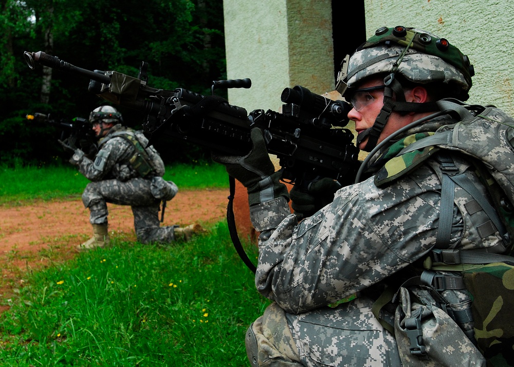 Bayonet Soldiers train at home