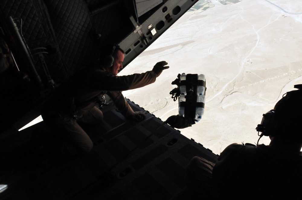 The first air drop conducted by the C-27 Spartan program