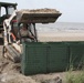 Louisiana National Guard reinforces Hesco barriers in Cameron Parish