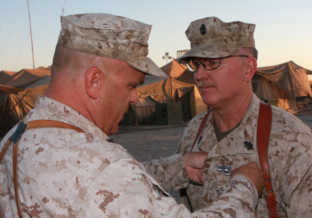 Ridgecrest, Calif. Native Earns Navy FMF Badge in Afghanistan