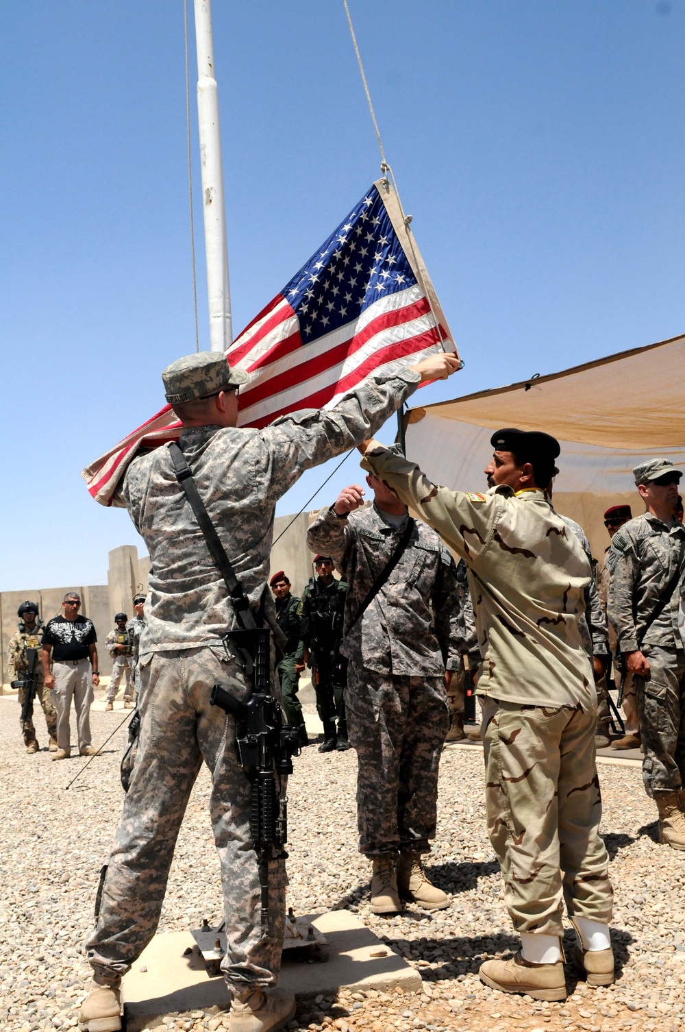 Strykers Sign Over Their Final Base to Iraqi Army