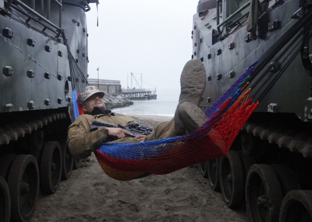 Marines Relax in Peru on July 4th