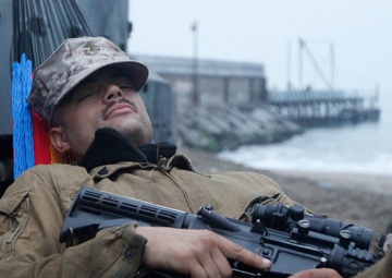 Marines Relax in Peru on July 4th