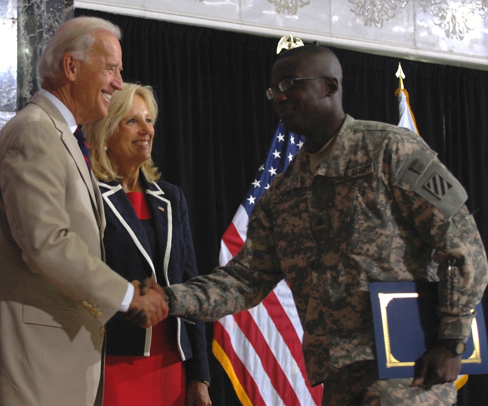 'Let's make it official': Vice President on-hand for naturalization ceremony