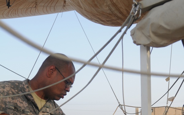 278th ACR uses blimp to help with base defense