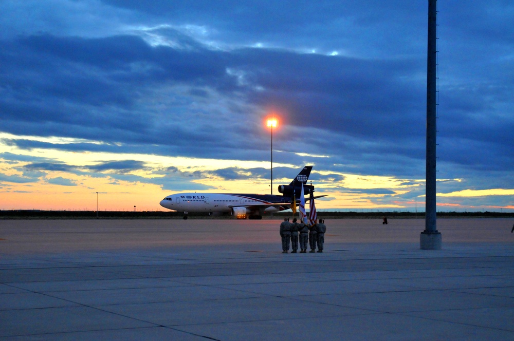 Echo Company 536th Arrive in Fort Bliss after Iraq Deployment