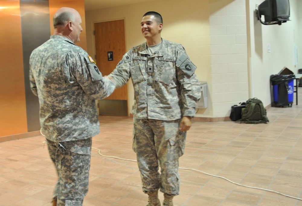 Echo Company 536th Arrive in Fort Bliss after Iraq Deployment