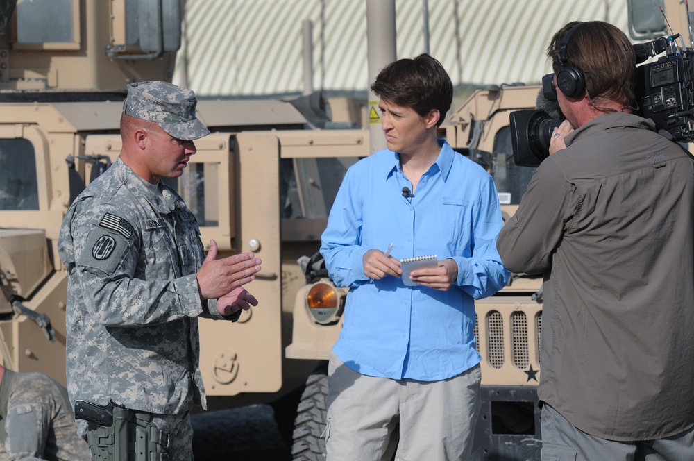 Rachel Maddow Show broadcasts live from Camp Phoenix, Afghanistan