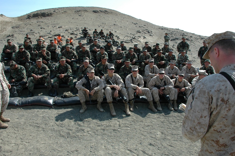 Marine reserves develop skills with foreign nations in Peru