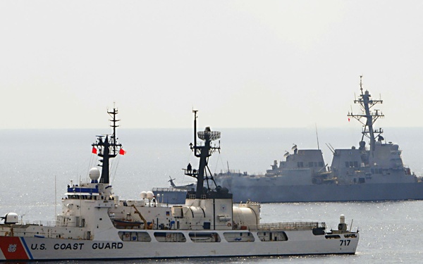 Ships Participate in Gunnery Exercise