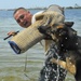 Military Working Dog Trains in Water