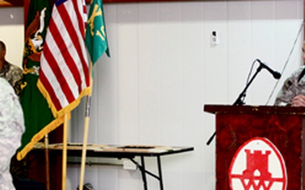 105th Military Police Battalion Holds its Combat Patch Ceremony at Camp Cropper, Iraq