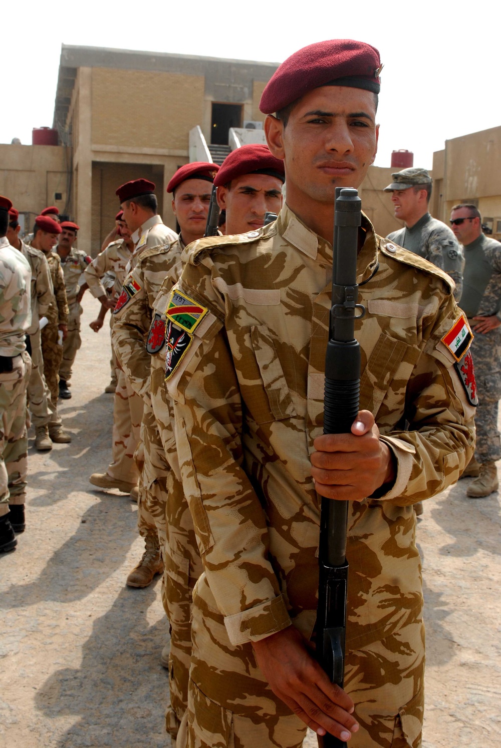 Iraqi Army Commandos train on riot control with seasoned Reservist MPs
